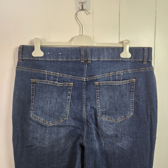 Penningtons Curvy Fit Denim Capri Dark Wash Jeans d/C Plus Size 20 New Summer - Picture 5 of 11